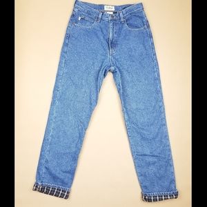 VTG 90's 00's LLBean Medium Wash Denim Flannel Lin